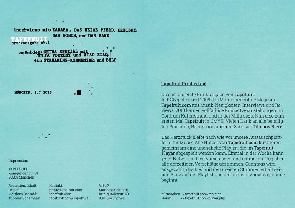 Tapefruit Print Ausgabe 1 / Seite 2