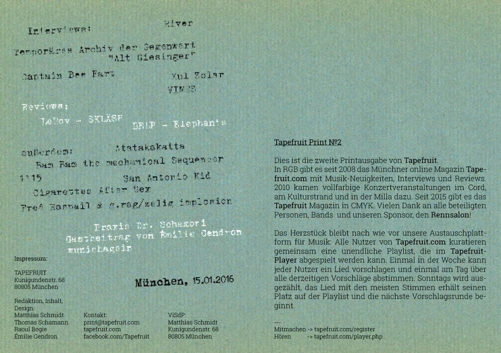 Tapefruit Print Ausgabe 2 / Seite 2